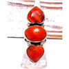 Image 2 : Navajo Spiny Oyster Heart Statement Ring Sz 7 Sterling Silver Marcella James