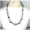 Image 1 : VTG Navajo Kingman Nugget Necklace Sterling Navajo Pearls Necklace 26"L