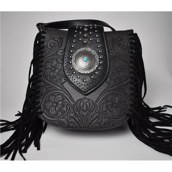 Black Fringe Purse