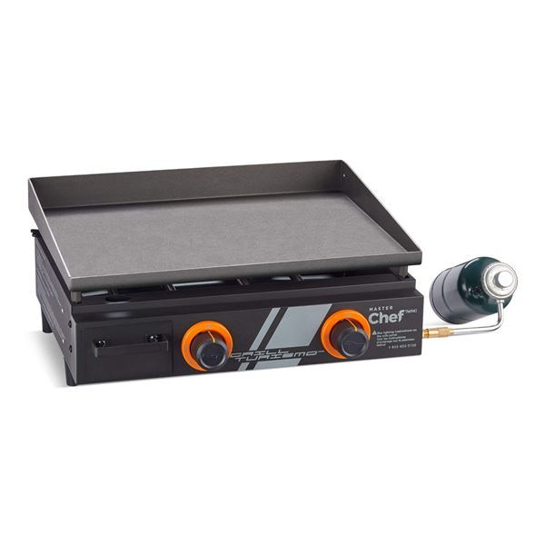 Gas Griddle with Propane and Dinnerware Set