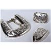 Image 2 : Silver Belt Buckle, end tip & loop