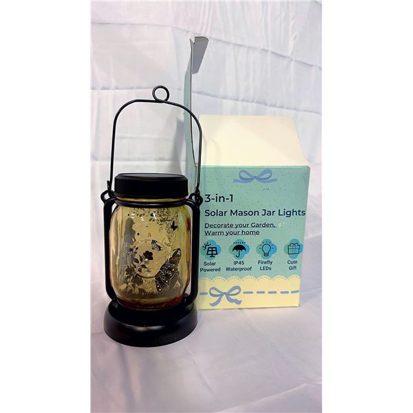 Girl & Cat Theme Solar Mason Jar
