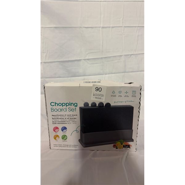 Labeled Chopping Board Set Organizer