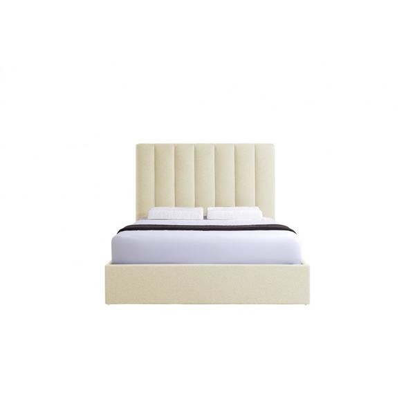 Brand New Abby Hydraulic Storage Bed King Size- Cream Colour