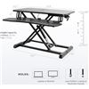 Image 1 : VIVO 28 inch Desk Adjustable Sit to Stand Riser-Black