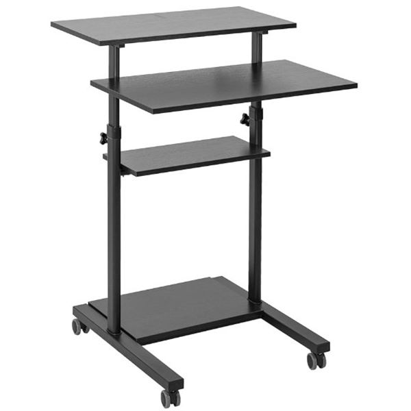 VIVO Mobile Height Adjustable Table Stand Up Desk with Storage ($150 Retail)