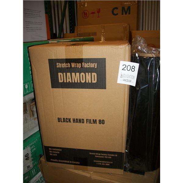 Box of 4 Pcs Black Stretch Hand Wrap Film 80