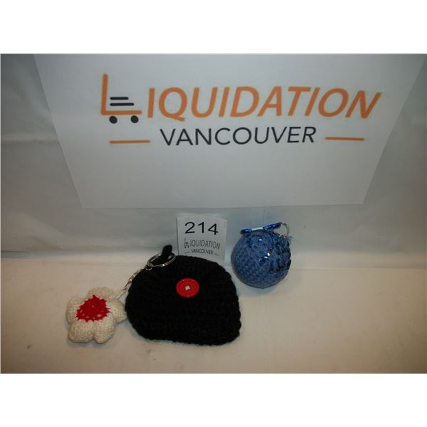 Local Artist Hand Crafted Crochet small money Purse and key chain