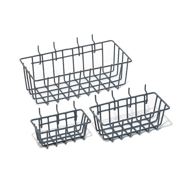 Pegboard Basket Set – Pack of 3 – Steel and Plastic
