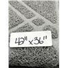 Image 2 : 42 in x 36 in Rectangular Gray Floor Mat with Textured Surface