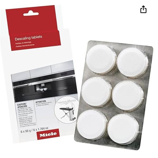Miele Descaling Tablets, 6 x 50g, For Coffee Machines and Steam Ovens