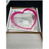 Image 2 : Acrylic Dry Erase Board with Light, Heart Shaped Message Board Light up Dry Erase Board led Note Boa