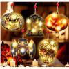 Image 1 : YiYunun Halloween Indoor/Outdoor Lights 5 Pack Bat Pumpkin Tombstone Skeleton, Warm White, Battery O