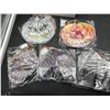 Image 2 : YiYunun Halloween Indoor/Outdoor Lights 5 Pack Bat Pumpkin Tombstone Skeleton, Warm White, Battery O