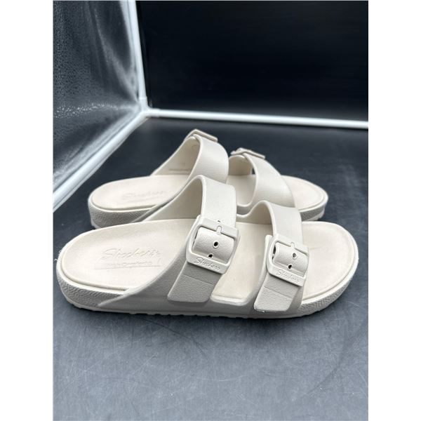 Skechers Slip-On Sandals with Adjustable Buckles, Size 8,