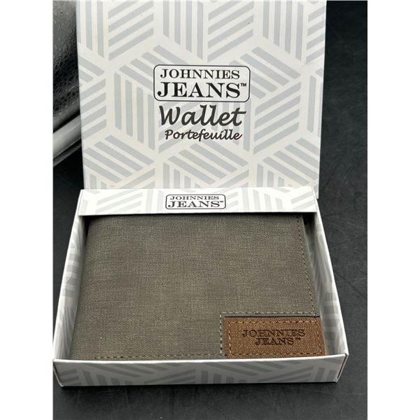 Johnnies Jeans Wallet With Card Slots and ID Window, Grey