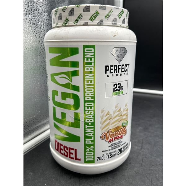 Perfect Sports 700g Diesel Vegan Vanilla Ice Cream Protein Powder With 23g Protein