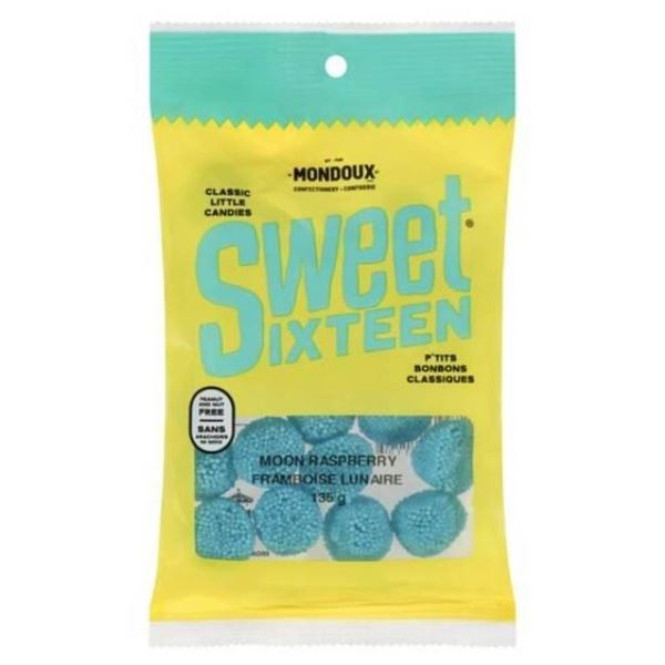 Sweet Sixteen Moon Raspberry Candies, 6 Units of 135g Each