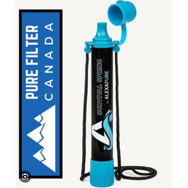 AlexaPure Survival Spring Personal Water Filter with 300 Gallon Capacity