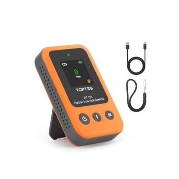 TOPTES OT-139 Portable Carbon Monoxide Detector, Rechargeable CO Meter