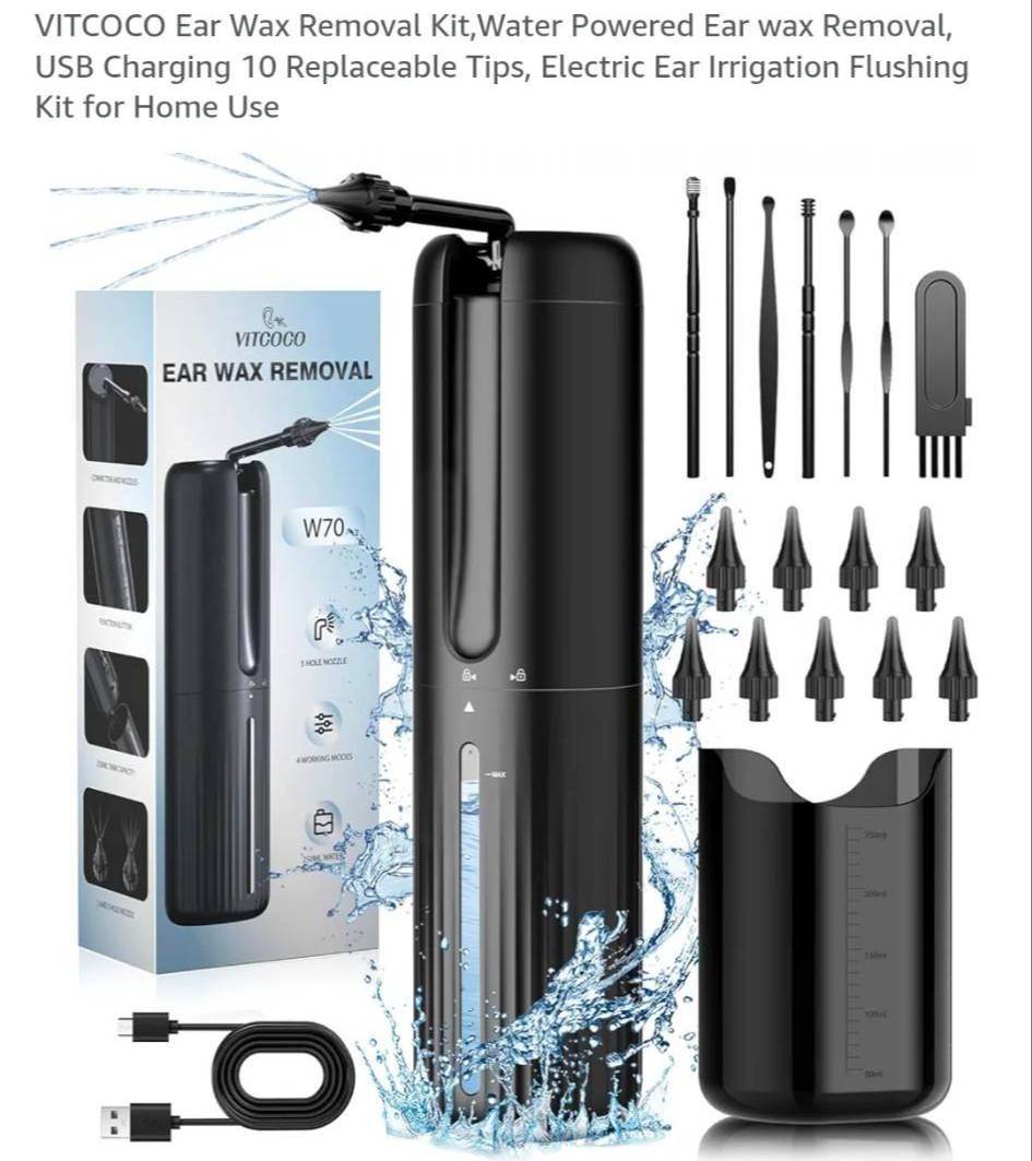 Vitcoco VITCOCO W70 Ear Wax Removal Device with Type-C Charging and Replaceable ...