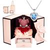 Image 1 : Gift Set with Bear, Roses, and Heart Pendant Necklace