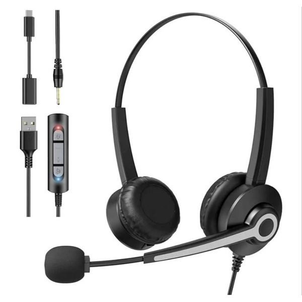 Apex CE Specialists Call Center Headset with USB and 3.5mm Jack
