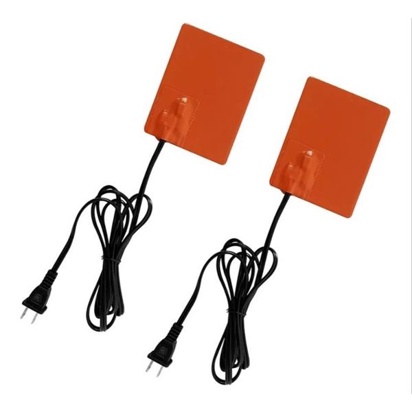 KKNLUS APKS Engine Block Heater Oil Pan Pads with Thermostat, 150W 120V, 5×5 In