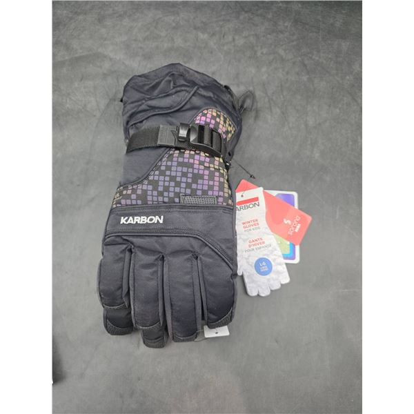 Karbon Winter Gloves for Kids, Size L-G