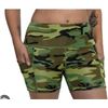 Image 1 : Rothco Style 4980 Women’s Woodland Camo Workout Performance Shorts, Size Medium