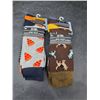 Image 1 : Men’s Patterned Dress Socks, 2 Packs  of 3 Pairs, Size 10-13