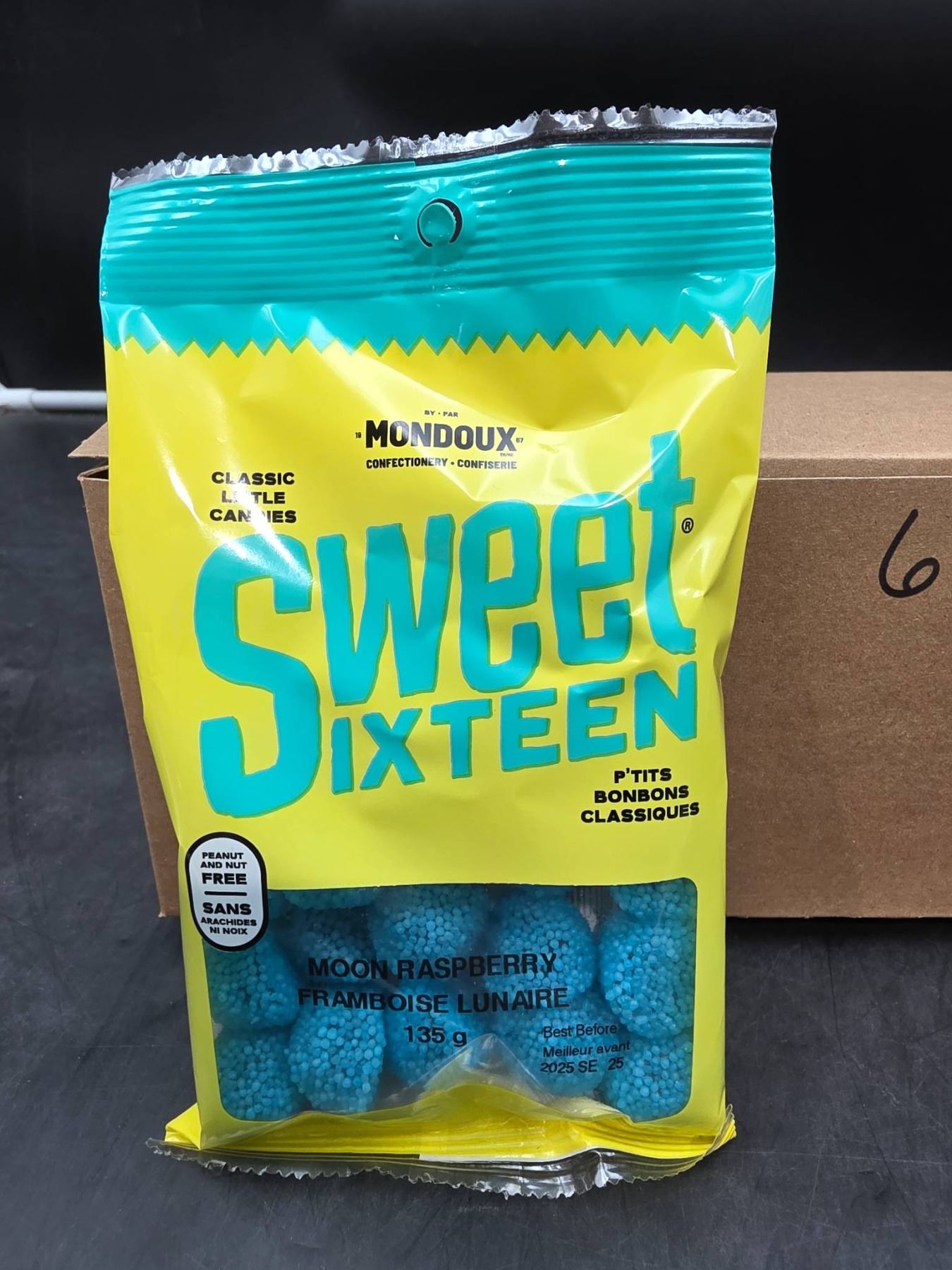Moon Raspberry Candy Sweet Sixteen Moon Raspberry Candies, 6 Units of 135g Each