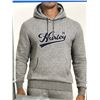 Image 1 : Hurley Men’s Gray Hoodie Sweatshirt with Navy Logo, L/G Size