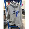Image 2 : Hurley Men’s Gray Hoodie Sweatshirt with Navy Logo, L/G Size