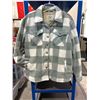 Image 2 : Sage Collective Eucalyptus Plaid Fleece-Lined Button-Up Jacket, Size M/L