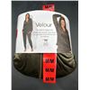 Image 2 : Black Bow Women’s Velour Lounge Set, 2-piece Size M/M Olive Color