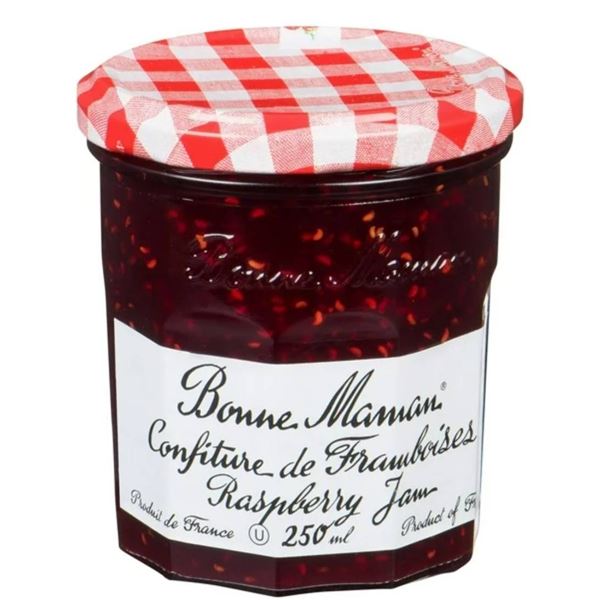 Bonne Maman Raspberry Jam 250ml, Set of Two Jars, Made in France