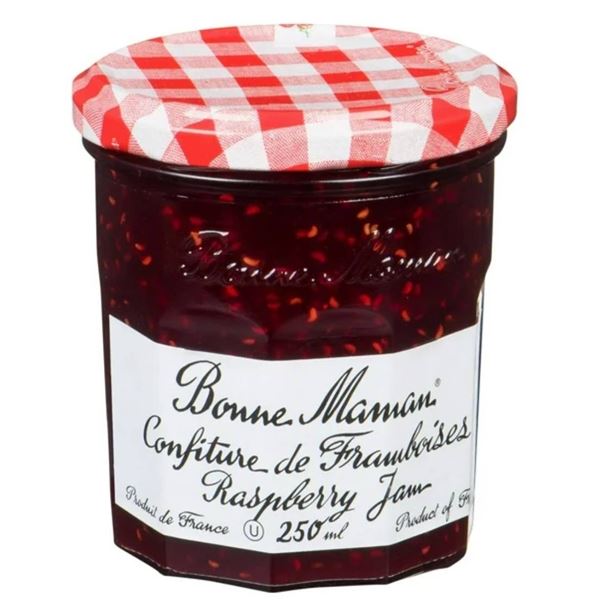Bonne Maman Raspberry Jam 250ml, Set of Two Jars, Made in France