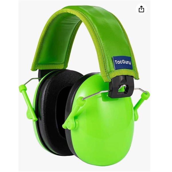 TacGuru 130 Solid Color Edition, Kids Ear Protection Earmuffs, Hearing Protection for Kids, One Size