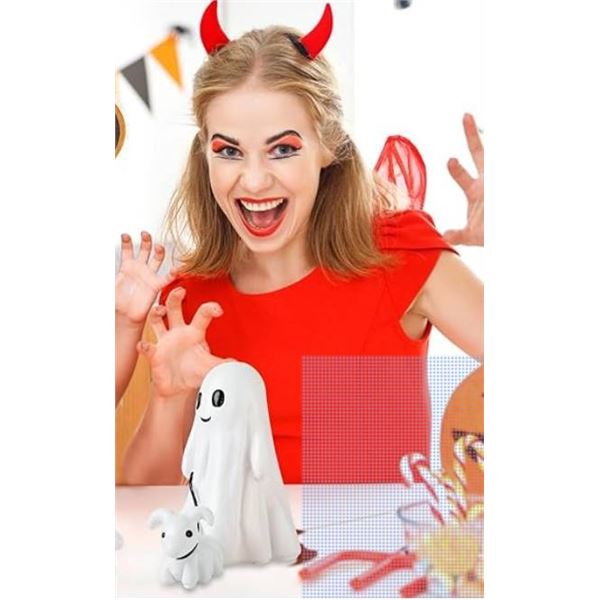 KOQ Ghost Walking Dog Indoor Outdoor Figurine (White)