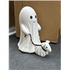 Image 2 : KOQ Ghost Walking Dog Indoor Outdoor Figurine (White)