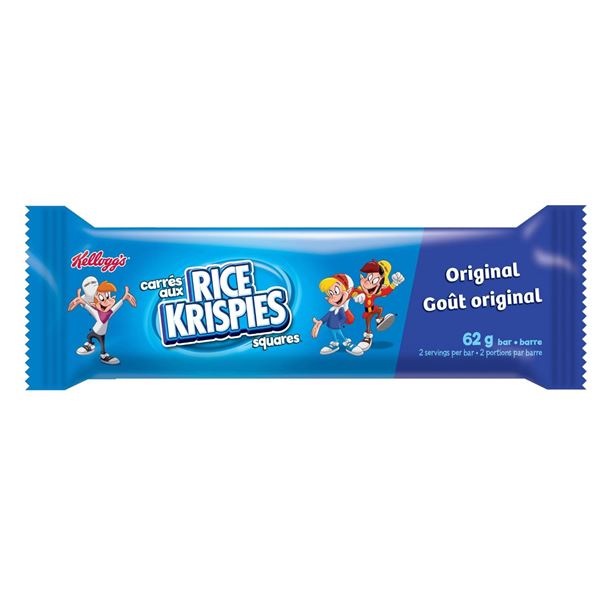 Kellogg’s Rice Krispies Squares 744g (12 x 62g Bars) Original Flavor