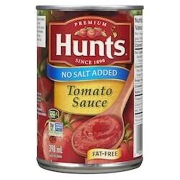 Hunts Tomato Sauce No Salt Added, 12x680ml Cans