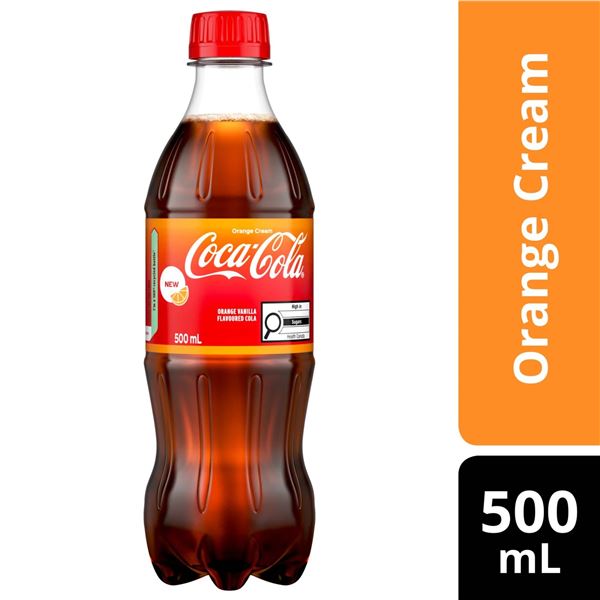 Coca-Cola Orange Cream 500 mL Bottles (24-Pack)