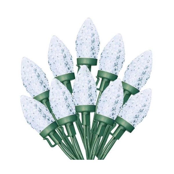 Sylvania Stay-Lit LED C9 Light Set with 2 Sets of 50 Pure White Lights