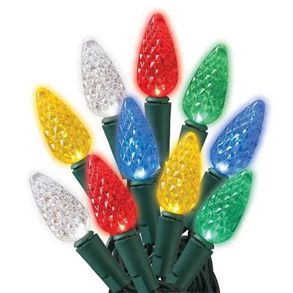 Sylvania Stay-Lit LED C6 Lights, 2 Sets of 100, Multicolor