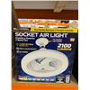 Image 2 : Bell & Howell Socket Air Light, 2100 Lumens with 3-Speed Fan
