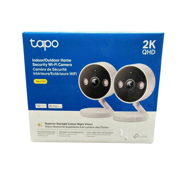 Tapo 2K QHD Indoor Outdoor Wi-Fi Security Camera Set