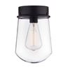 Image 1 : 1-Pack 10.7-in Edelman by Globe Electric – Matte Black- Vintage Style – E-26 Bulb 