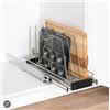 Image 1 : Richelieu Adjustable Pull-Out Pan Divider with Chrome Finish